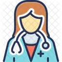 Lady Docter Docter Physician Icon