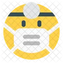 Doctor Emoji With Face Mask Emoji Icon