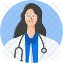 Doctor Medical Woman Icon