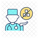 Doctor advising to limit sugar eating  Icon