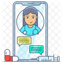 Mobile Messaging Doctor Chat Medical App Icon