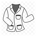 Black Monochrome Doctor Coat Illustration Doctor Coat Doctor Icon