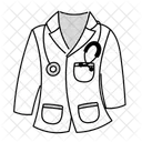 Half Tone Doctor Coat With Stethoscope Illustration Doctor Coat With Stethoscope Doctor Icon