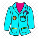 Doctor Coat With Stethoscope  Icon