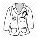Doctor Coat With Stethoscope  Icon
