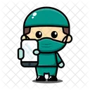 Doctor con desinfectante  Icon