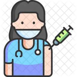 Female Doctor Vaccination  Icon