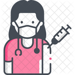 Female Doctor Vaccination Icon