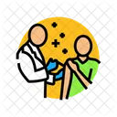 Doctor Giving Vaccine Icon