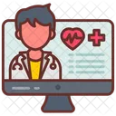 Doctor Help Medical Health Online Consultation Icon