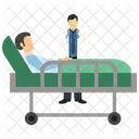 Doctor patient stretcher  Icon