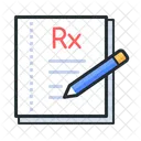 Prescription Medicine Medical Report Icône
