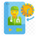 Doctor Video Call Time Doctort Icon
