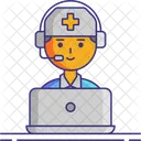 Medico Virtual Dia De La Salud Medico En Linea Icono