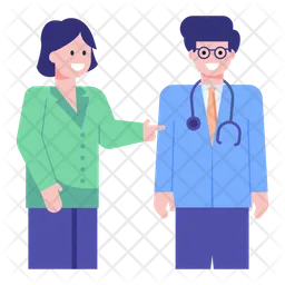 Doctor with Assistant  Icon
