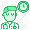 Doctor With Clock  Icon