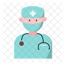 Doctor With Face Mask  Icon