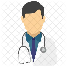 Doctor with stethoscope Icon