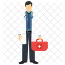 Doctor With Stethoscope Suitcase Doctor With Stethoscope Doctor Icon