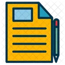 Document Icon With Character Icon