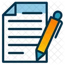 Document Icon With Pens Icon