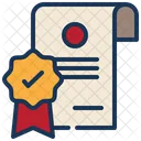 Document Certification Certificate Icon