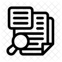 Document With Magnifying Glass Inspection Icon