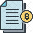 Bitcoin Document Paper Icon