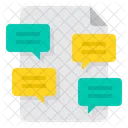 Document Speech Bubble Question Icon