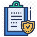 Document Clipboard Shield Icon