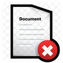 Document File Delete Icon