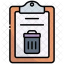 Clipboard Document Trash Icon