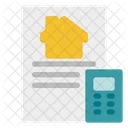 Flat Mortgage Business Icon