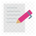 Document Pencil Writing Icon
