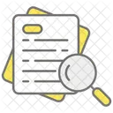 Document Analysis File Search Document Review Icon