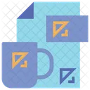 Document And Cup  Icon