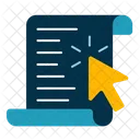 Document and cursor  Icon
