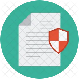 Document and shield  Icon