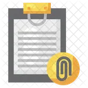 Document Attachment Paper Clip Office Material Icon