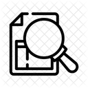 Document Audit Magnifying Glass Inspection Icon