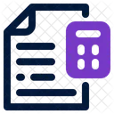 Document Calculation Math Finance Icon