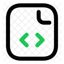 Document Coding Icon - Download in Line Style