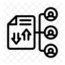 Document Collaboration Team Editing Cloud Documents Icon