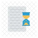 Document Deadline Stopwatch Icon