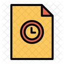 Document d'horloge  Icône
