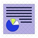 Document de diagramme circulaire d'entreprise  Icône