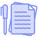 Document Edit Duotone Line Icon Icon