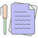 Document Edit Lineal Color Icon Icon