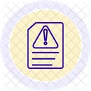 Document Error Line Icon Icon