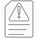 Document Error Thinline Icon Icon